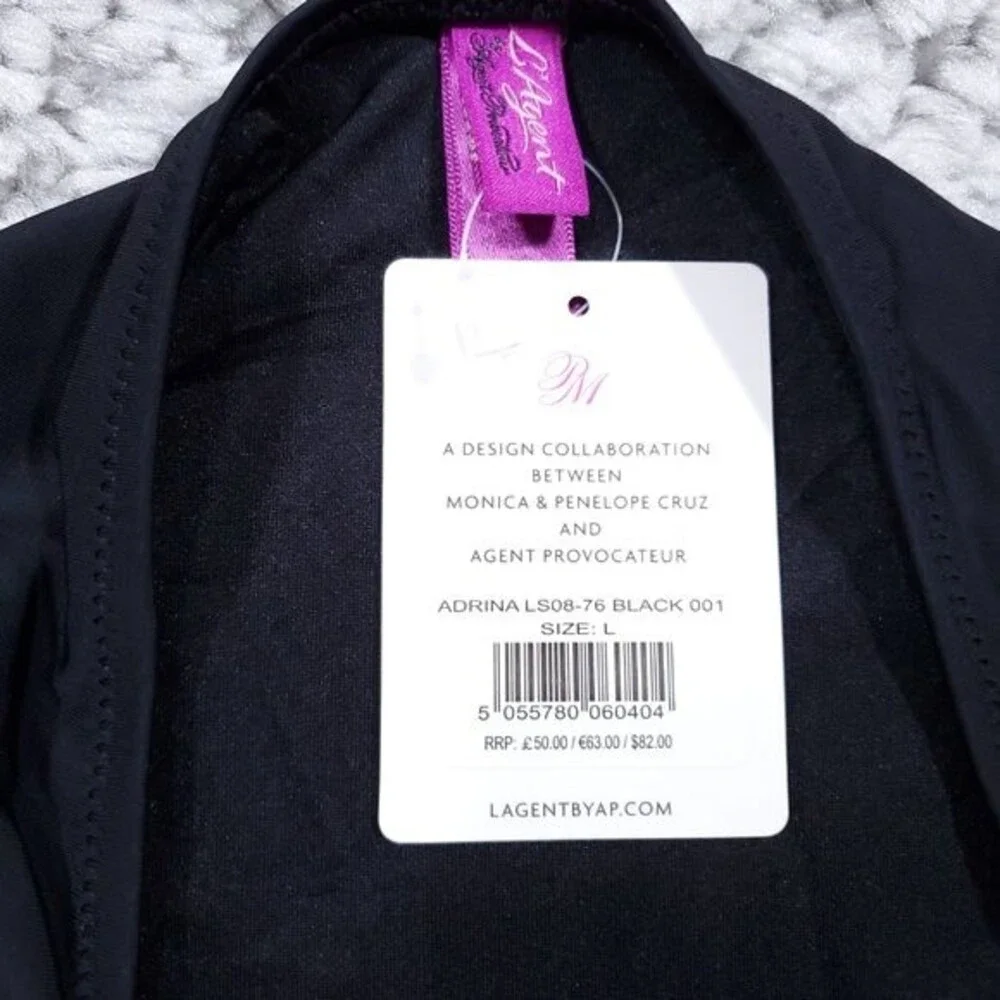 L’Agent by Agent Provocateur Adrina Black Swim Bikini Bottom Size Large Women's - Picture 5 of 7